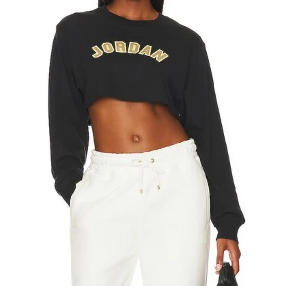 JORDAN long sleeve cropped shirt size small! - Picture 4 of 4